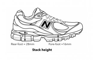 POGO Physio Running shoe pile height