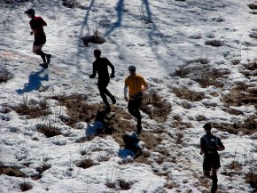 Runners in Snow