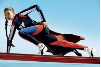 Supermodel Gigi Hadid off sprinting in a pair of stiletto sneakers part of Rihanna's second collection for Puma in pictures released on Instagram on September 28, 2016. PHOTO | INSTAGRAM/RIHANNA