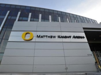 The home stadium for the Oregon Ducks Basketball team is named after Matthew Knight.